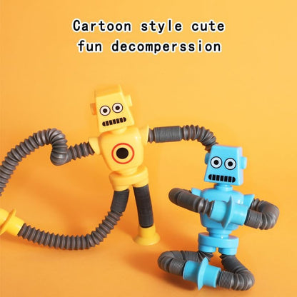 12PCS Telescopic Suction Cup Robot Toy,pop Tubes,Toys for Kids,Toddler Travel Toys,Toddler Sensory