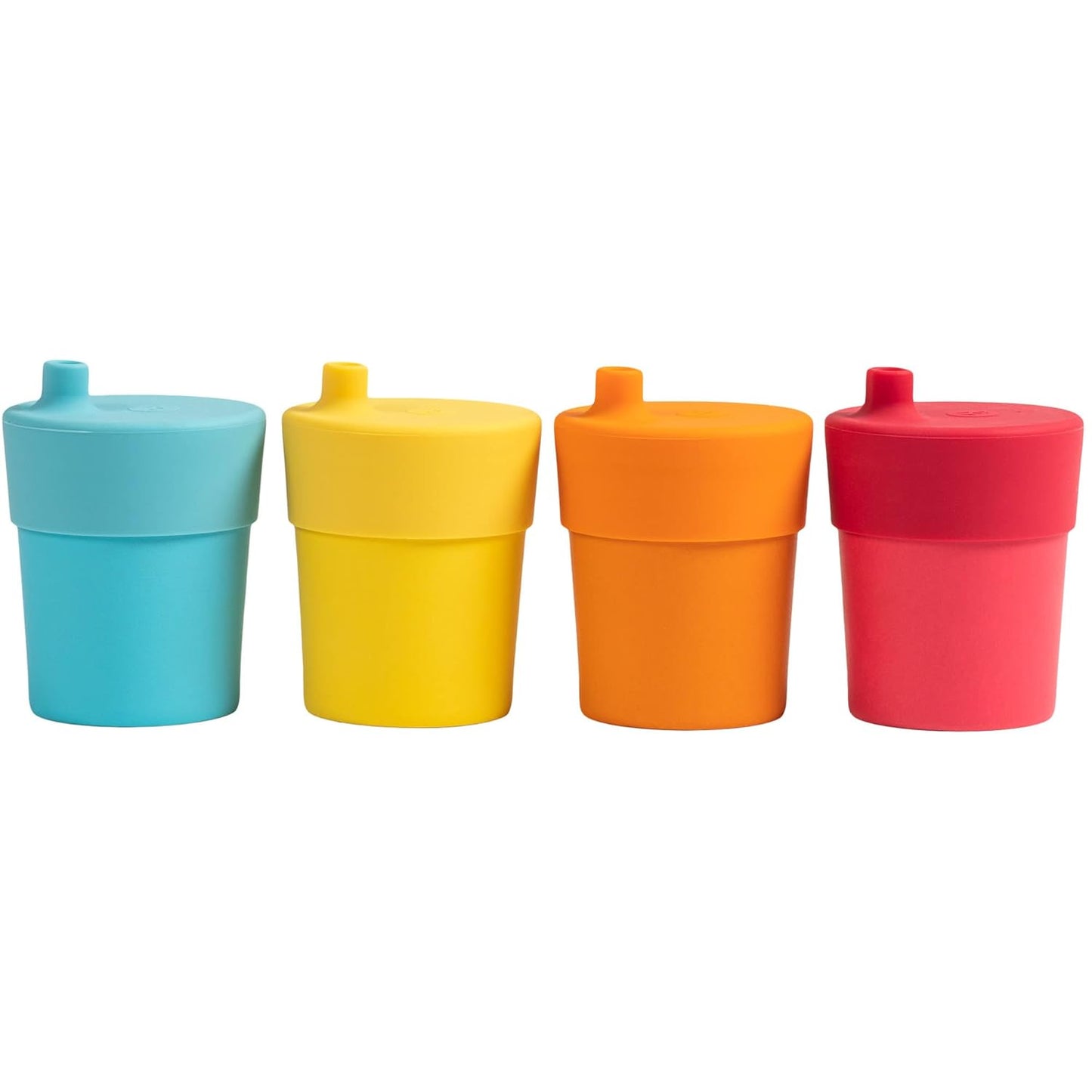 WeeSprout Bamboo Grow-With-Me Sippy Cups with Lids, 10 oz Set of Four, Babies Kids & Toddlers, Made