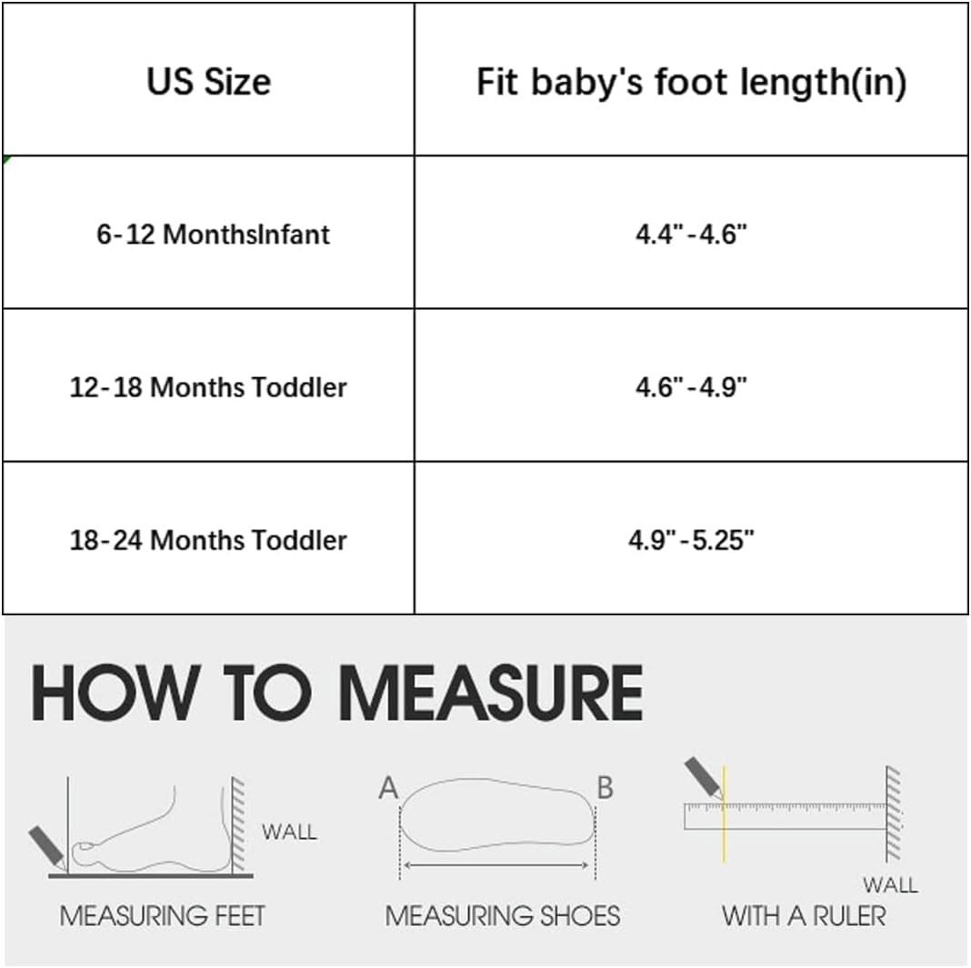 Newsonet Baby Shoes Boys Girls First Walking Breathable Non Slip Walker Sneakers Soft Sole 6 9 12