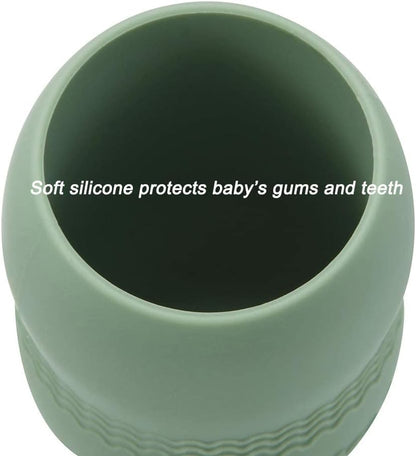 PandaEar 3 Pack 100% Tiny Silicone Drinking Training Cup for Baby and Toddler, Tiny Open Cups for