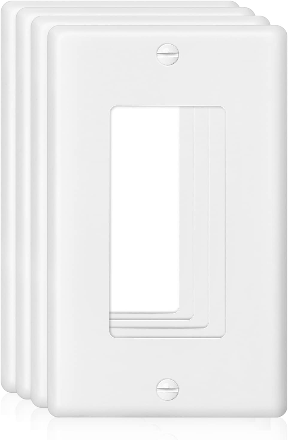 Decorator Wall Plate 1-Gang Light Switch Plate Outlet Cover,Unbreakable Polycarbonate