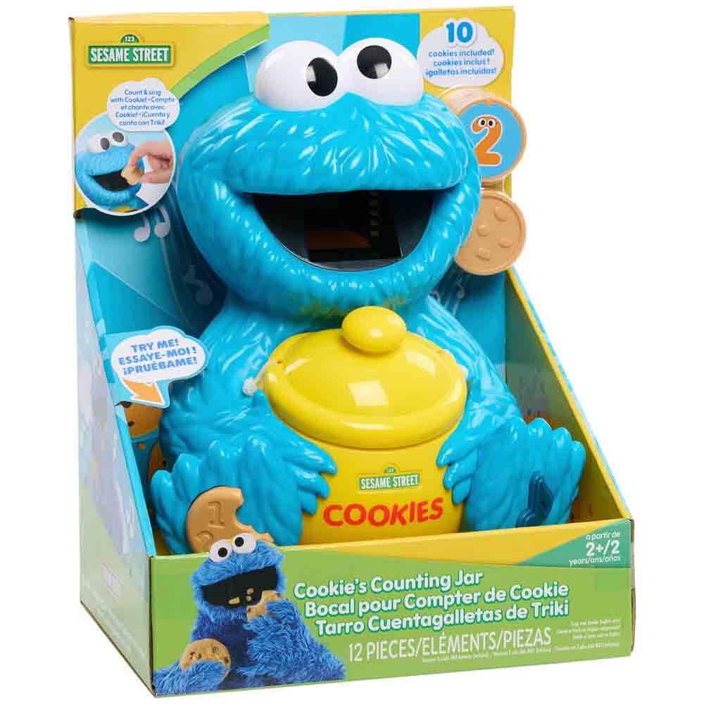 Sesame Street Cookie's Counting Jar, 12-Pieces, 20+ Phrases and Sounds, Learning and Education