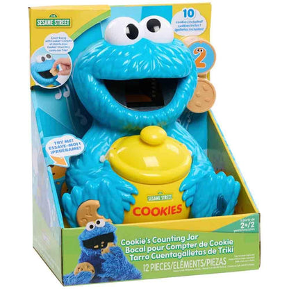 Sesame Street Cookie's Counting Jar, 12-Pieces, 20+ Phrases and Sounds, Learning and Education