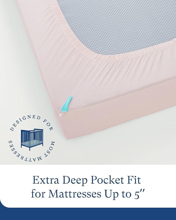 Supersoft Pack and Play Sheets Fitted, Premium Bamboo Viscose Mini Crib Sheets, Pack N Play