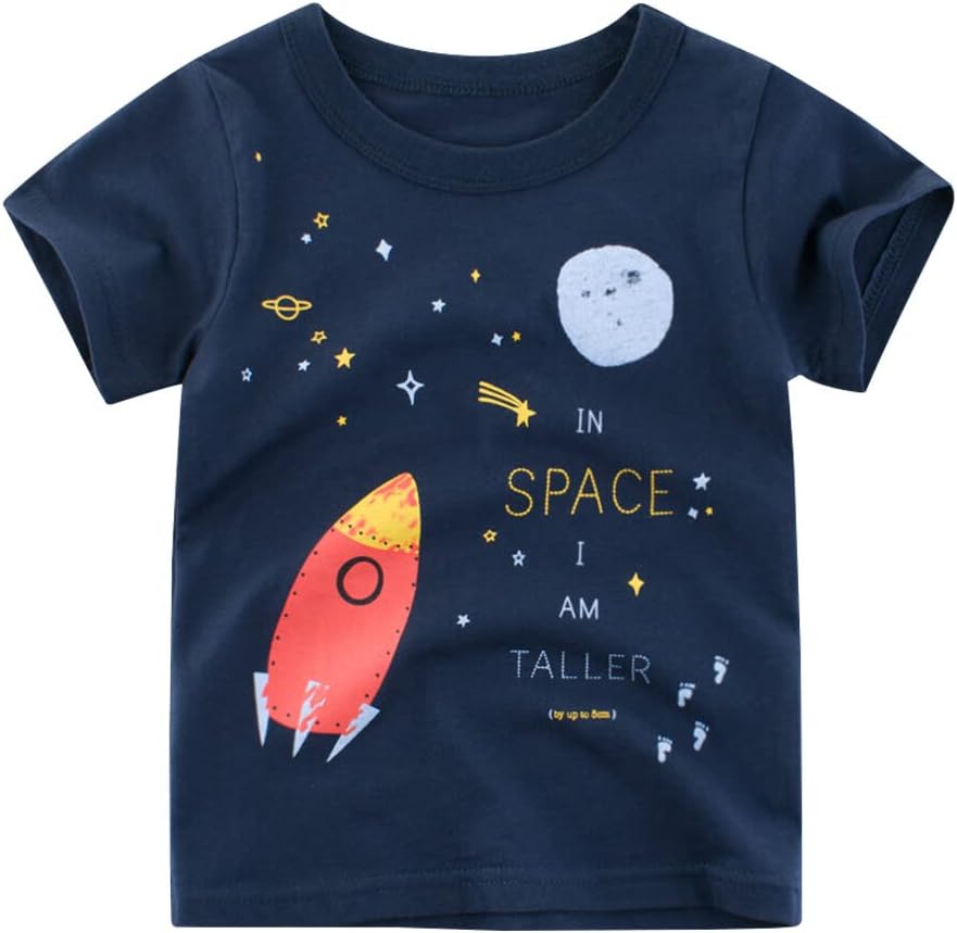 Boys' 4-Pack Excavator Short Sleeve Crewneck T-Shirts Top Tee Size 2-7 Years Toddler Boys' Value