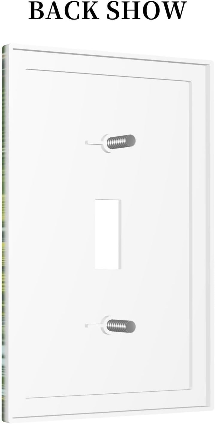 Summer Sky Coconut Palms Trees Green Plants Leaf Decorative Light Switch Cover 1 Gang Single Toggle