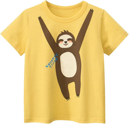 Boys' 4-Pack Excavator Short Sleeve Crewneck T-Shirts Top Tee Size 2-7 Years Toddler Boys' Value