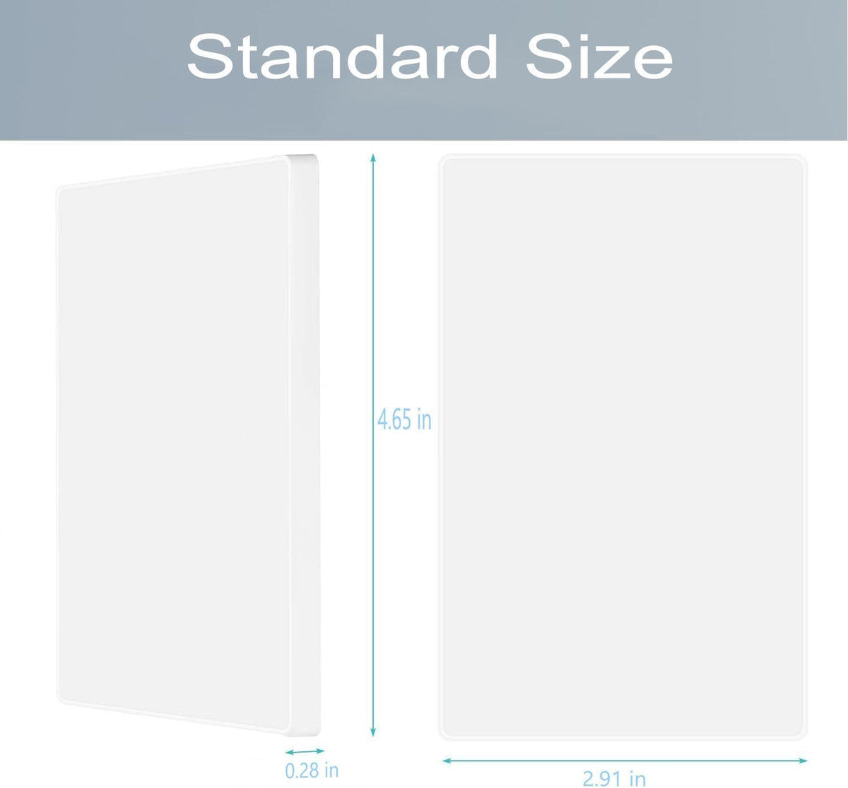 1-Gang Screwless Blank Wall Plate Cover Blank Switch Outlet Electrical Faceplate for Light Switch