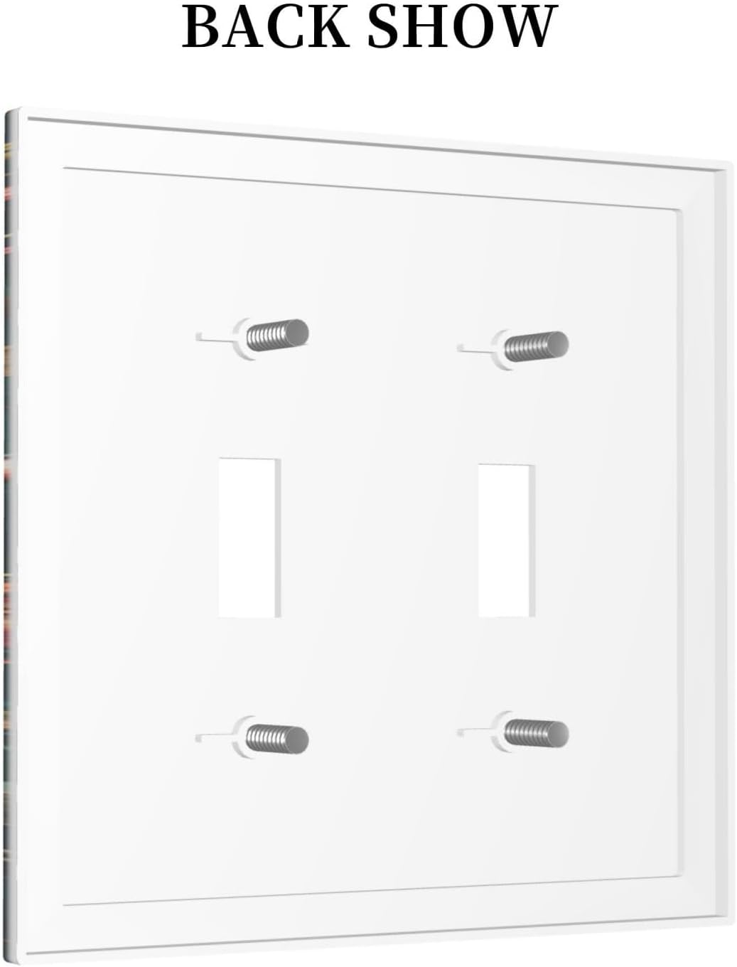 Decorative Switch Plates Baroque Vintage Peony Flower Floral 2 Gang Double Toggle Outlet Light