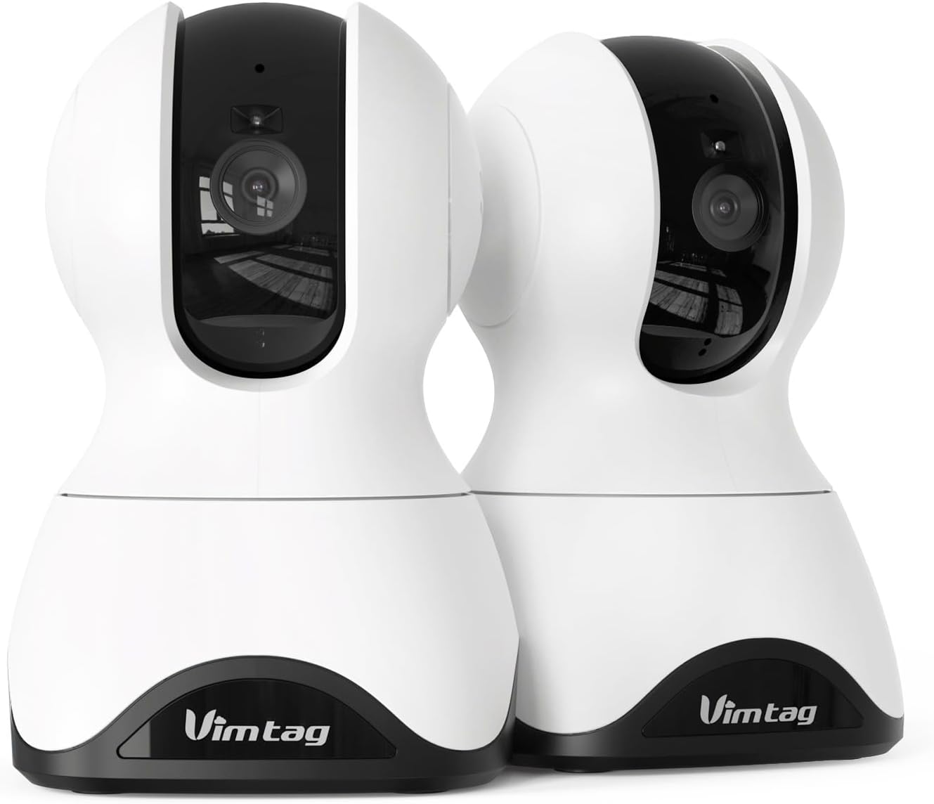 VIMTAG 2.5K Indoor Cameras for Home Security 2-Pack – Pet, Dog, Cat & Baby Monitor with Phone App