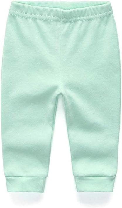 Unisex Newborn Baby Cotton 4-Pack Pants Embroidery Pringting Casual Leggings 0-24 Months for Boys