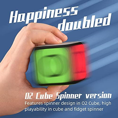 Cuberspeed QY Toys 1x1x1 Speed Cube 02 Black 1x1 Magic Cube Puzzle QY Toys O2 Cube Fidget Spinner