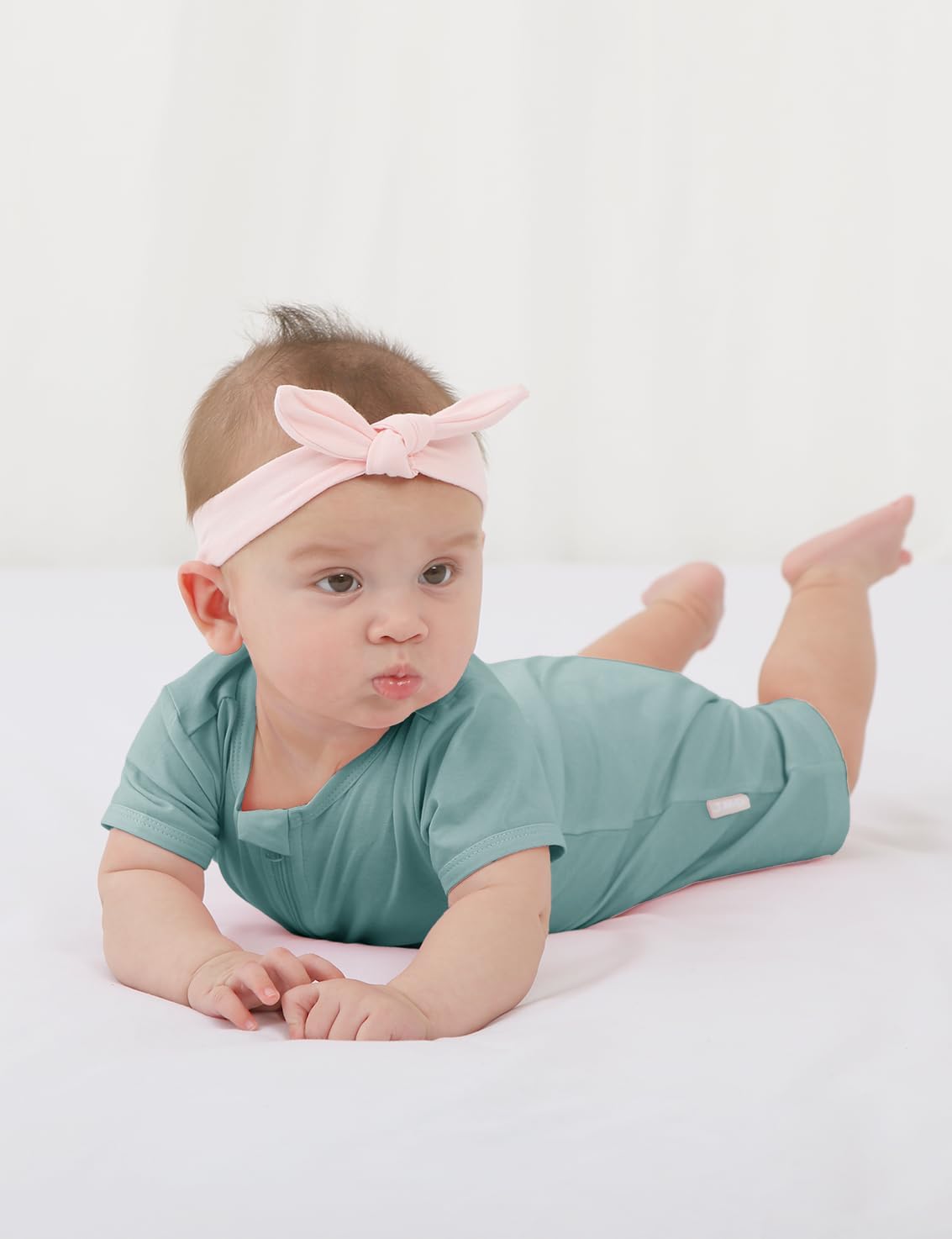 Jimonda Baby Rompers Cotton Baby Boys Baby Girls Short Sleeve Sleepers Pjs Two Way Zipper One-piece