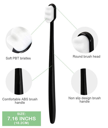 EasyHonor Extra Soft Toothbrush for Sensitive Gums, Micro Fur Manual Toothbrush with 20000 Soft