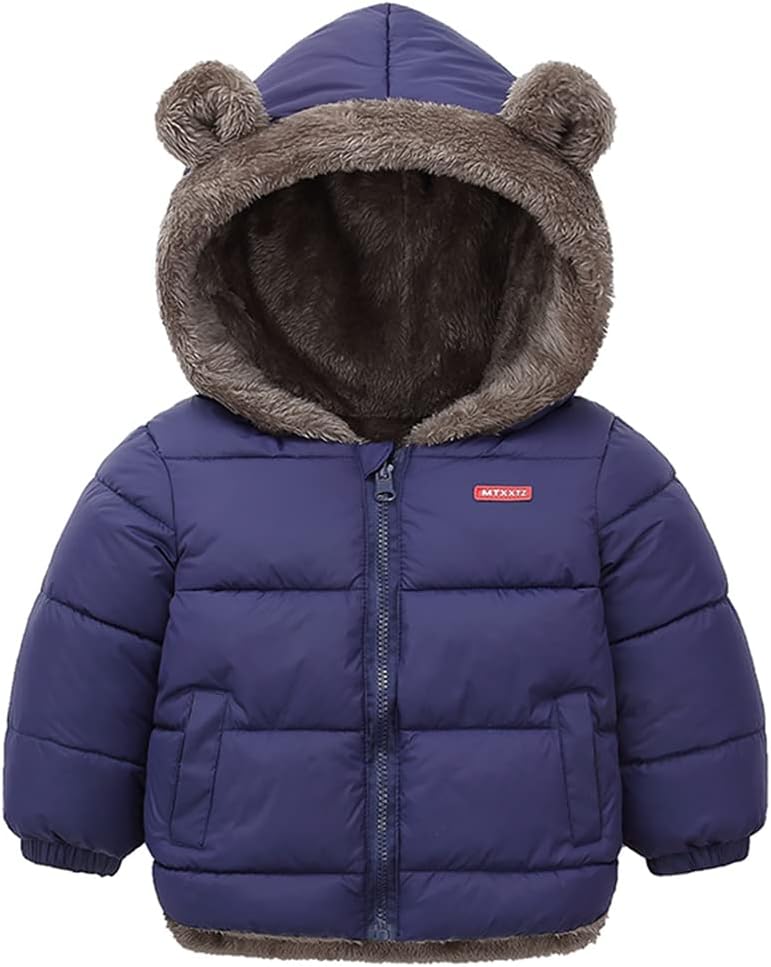 Fairy Baby Infant Baby Winter Coat Cute Teddy Bear Hooded Jacket Warm Fleece Outerwear Windproof