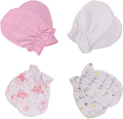 Unisex Baby Cotton Scratch Mittens For Newborn Baby Boys Girls Mittens Accessory 0-6 Months