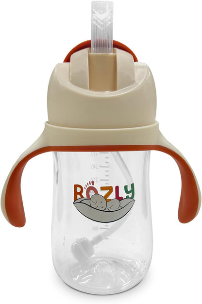 Spill-proof sippy cup for toddlers with straw - Easy grip straw sippy cup for toddlers - BPA-Free
