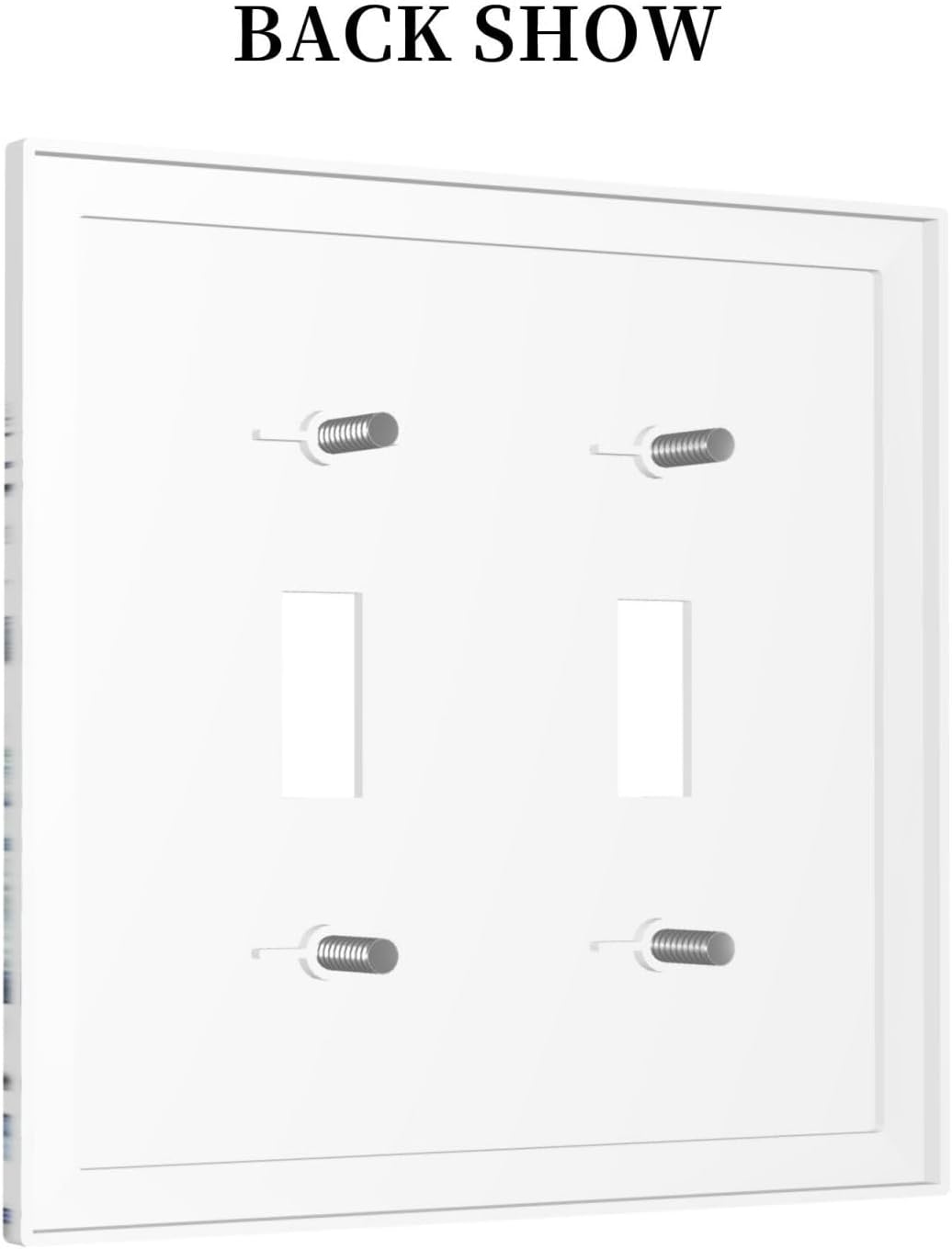 Decorative Switch Plates Light Blue Watercolor Leaves Plant With Floral 2 Gang Double Toggle Outlet