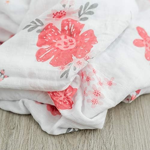 GRACED SOFT LUXURIES Premium Muslin Baby Swaddle Blankets 2 Pack | Large 47 x 47 inch | 100% Cotton