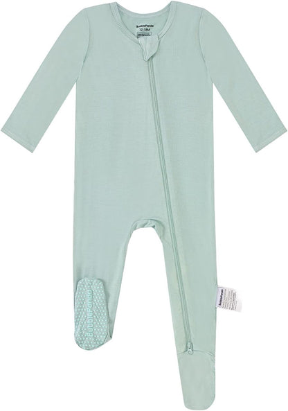 BubblePanda Rayon Made From Bamboo Baby Pajamas Baby Clothes for Boys Girls Unisex Zip-Front