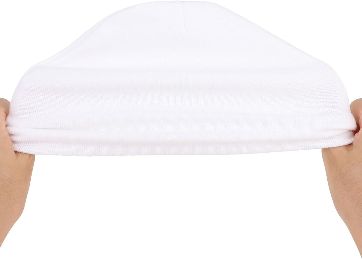 DRESHOW BQUBO 4 Pieces Baby Beanie Newborn Toddler Soft Cute Knit Hat Hospital Hats for Baby Boys
