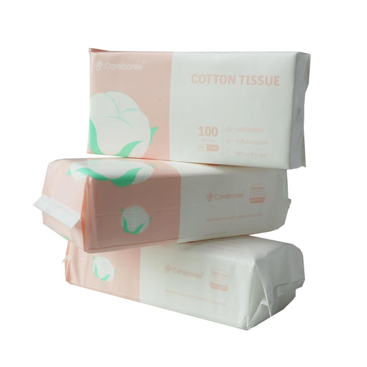 Ultra Soft Dry Baby Wipes Unscented Face Cleansing Multi-Purpose Pure Cotton Tissue (3 PACK-300