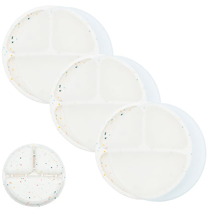 WeeSprout Silicone Divided Plates (With Lids), 100% Food Grade Silicone Divided Plates for Toddlers