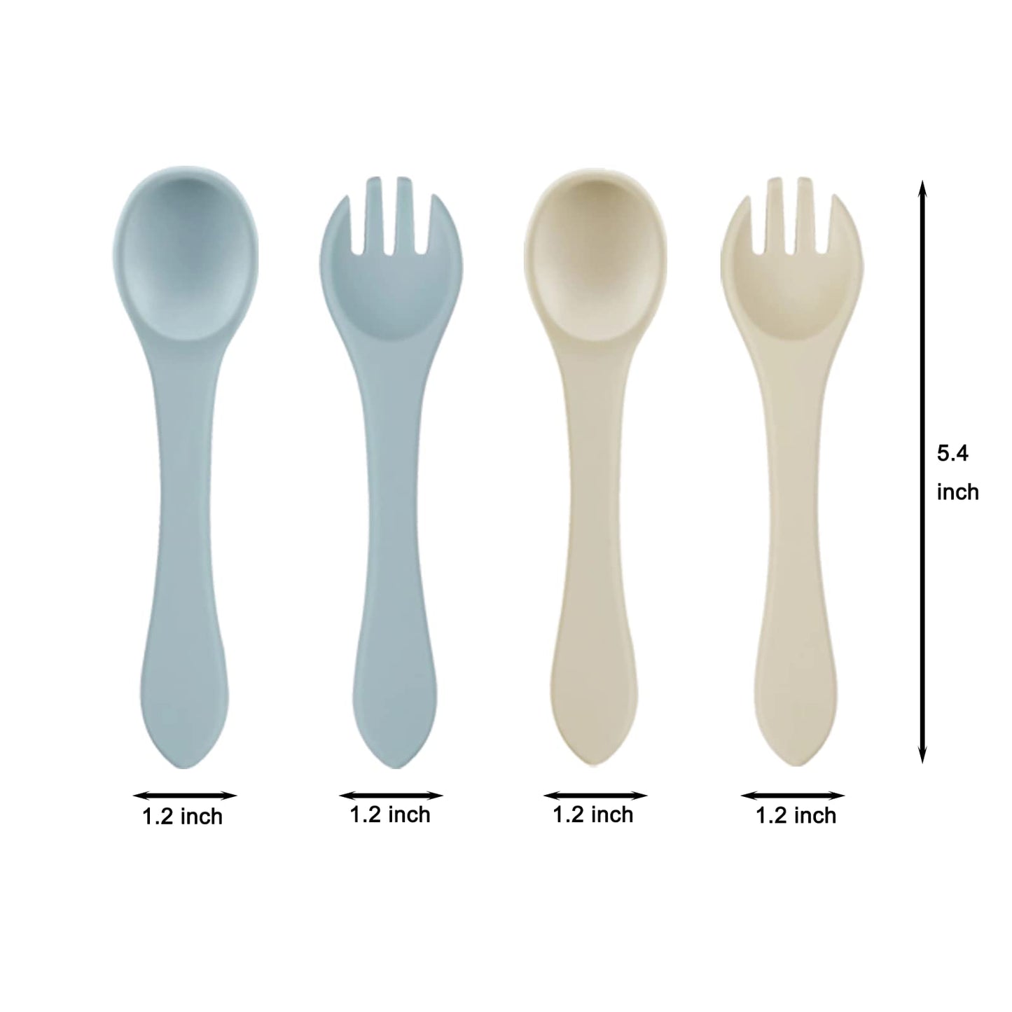 PandaEar Silicone Baby Feeding Set| 2 Divided Suction Plate + 2 Suction Bowl + 2 Tiny Cup with 2