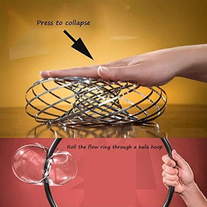 Digital Energy Kinetic Educational Spring Toy - Multi Sensory Interactive 3D Shaped Flow Ring