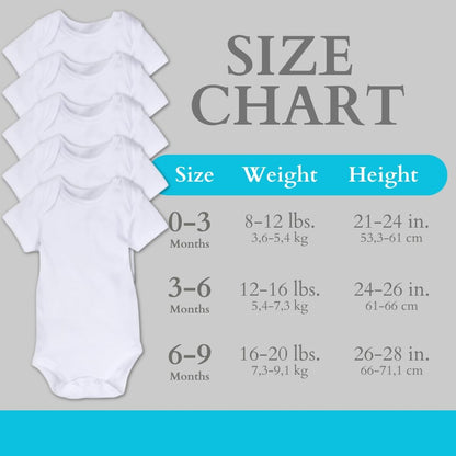 Miracle Baby 5-Pack Bodysuits