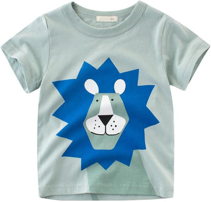 Boys' 4-Pack Excavator Short Sleeve Crewneck T-Shirts Top Tee Size 2-7 Years Toddler Boys' Value