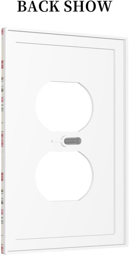 Outlet Covers Vintage Flowers Rose Leaf Bird Butterfly 1 Gang Duplex Wall Plate Decorative Switch