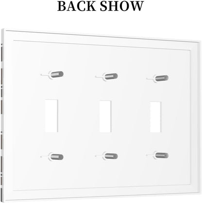 Decorative Switch Plates Rustic Cowhide Highland Cow Milk Cow 3 Gang Wall Plate Triple Toggle Light