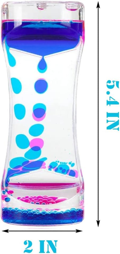 Liquid Motion Bubbler Timer Colorful Oil Hourglass Liquid Sensory Toys ADHD Anxiety Autism Activity