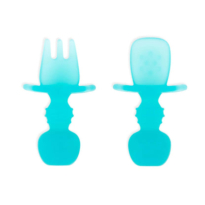 Bumkins Baby Utensils Set, Chewtensils Silicone Spoons for Dipping, Self-Feeding, Baby Led Weaning