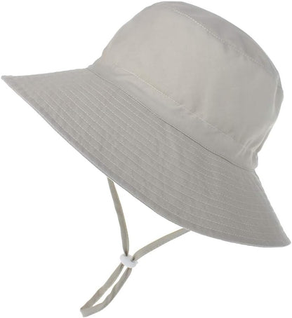 Baby Sun Hat Toddler Beach Swim Hats UPF 50+ Summer Bucket Hat Kids Infant Wide Brim Adjustable Sun