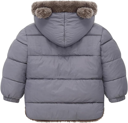 Fairy Baby Infant Baby Winter Coat Cute Teddy Bear Hooded Jacket Warm Fleece Outerwear Windproof