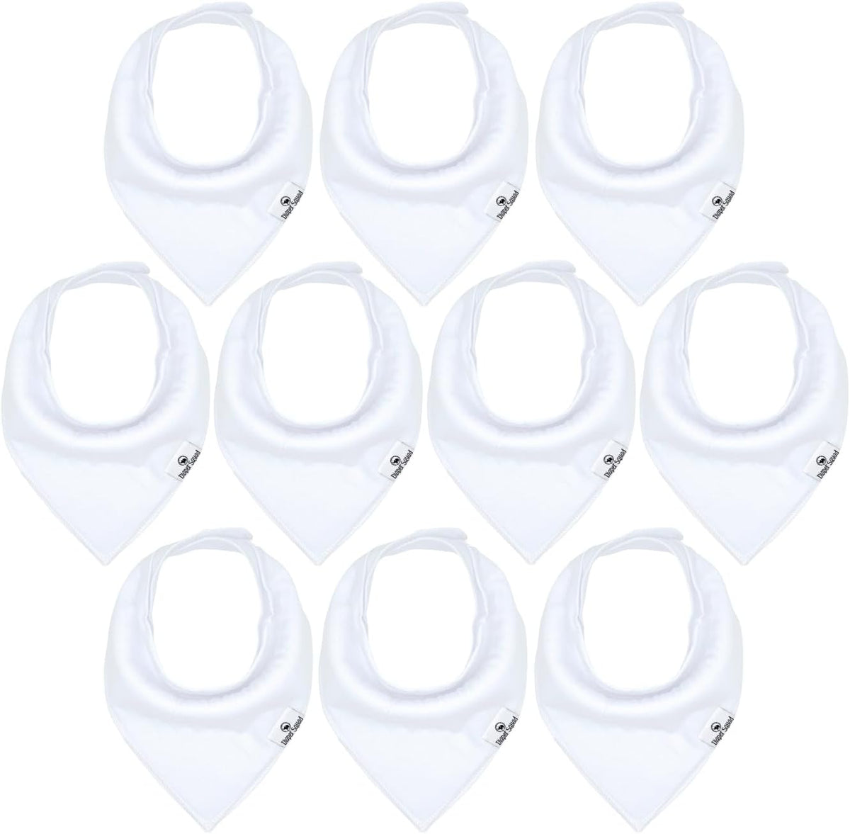 DiaperSquad's Baby Bibs for Drooling and Teething, Bibs for Boys, Baby Girl - Solid Cotton Baby