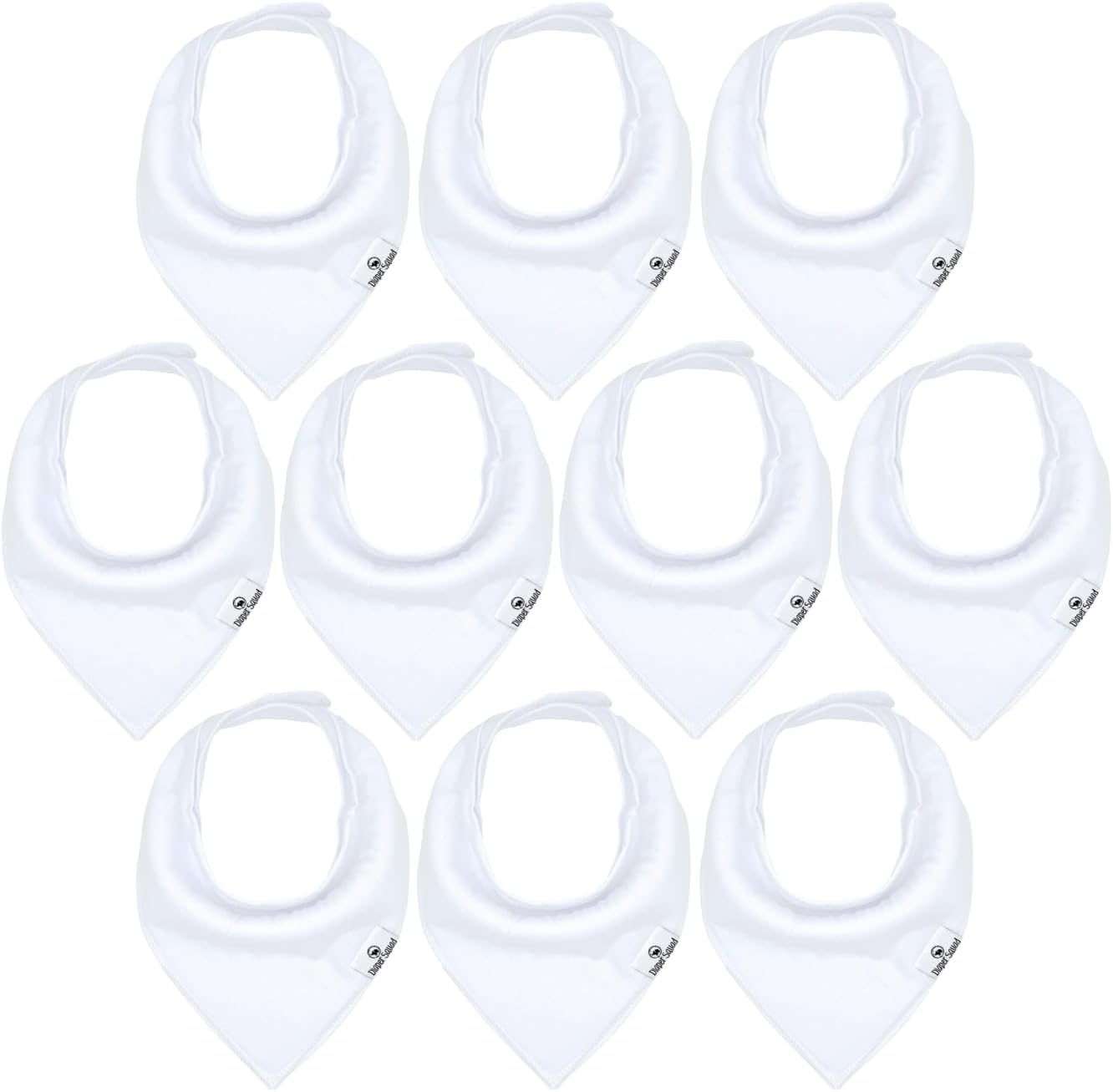 DiaperSquad's Baby Bibs for Drooling and Teething, Bibs for Boys, Baby Girl - Solid Cotton Baby
