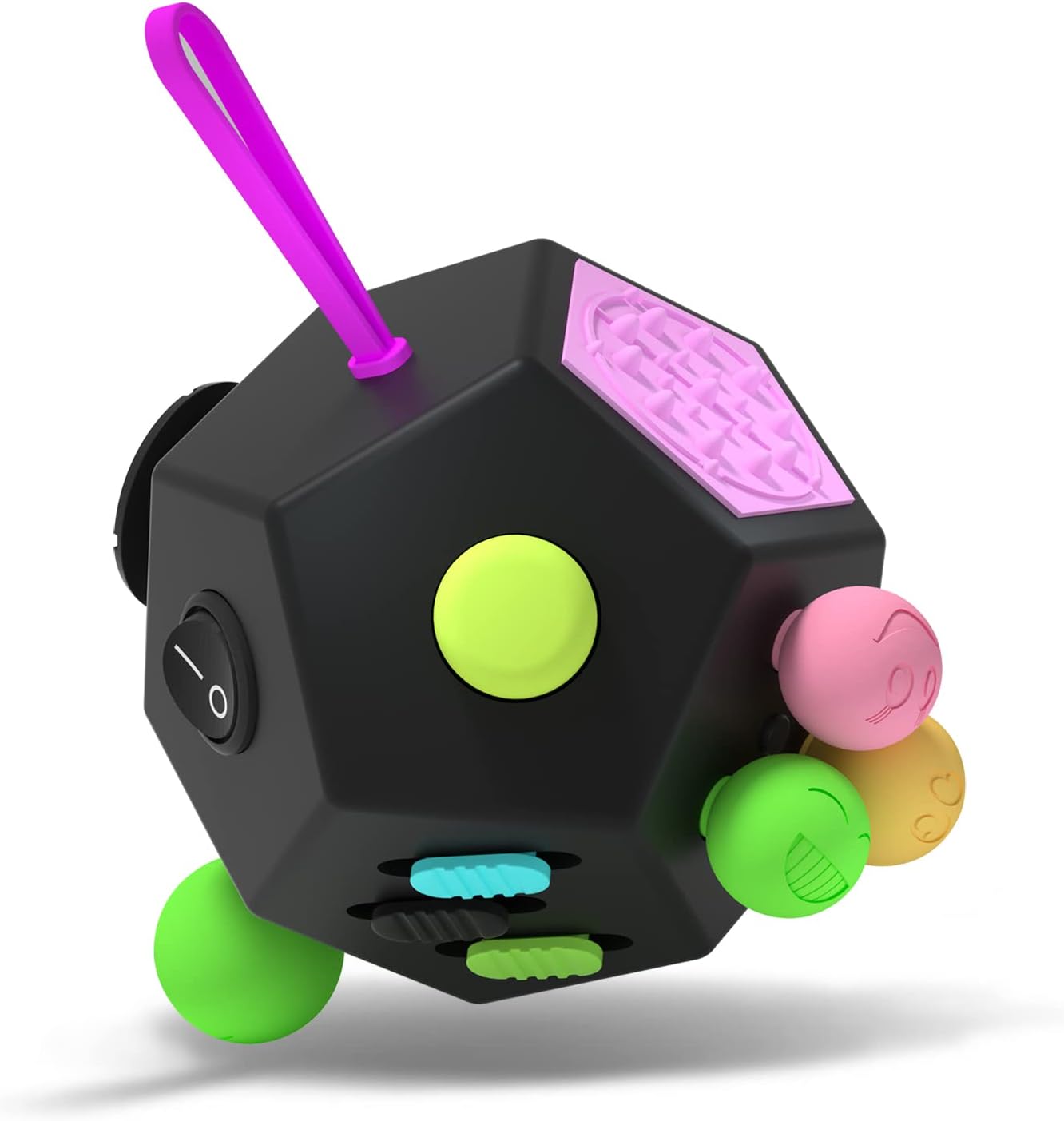 Fidget Dodecagon –12-Side Fidget Toys Cube Relieves Stress and Anxiety Anti Depression Cube for