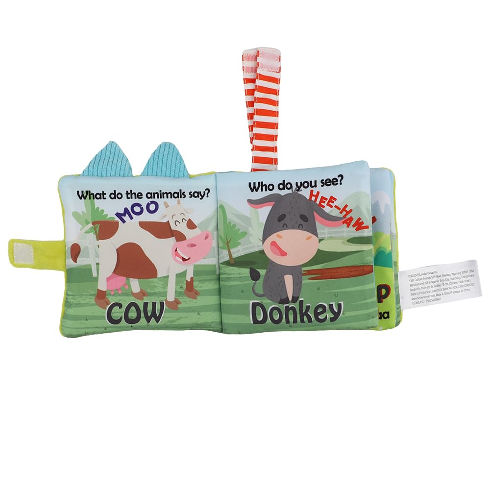 Soft Baby Books Gift Set – Cloth Crinkle Books for Infants 0-3-6-12 Months, Newborn Teething Toy