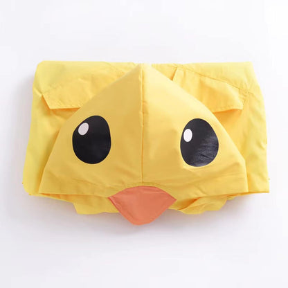 Toddler Baby Boy Girl Duck Rain Jacket Cute Cartoon Yellow Raincoat Hoodie Kids Coat Windbreaker