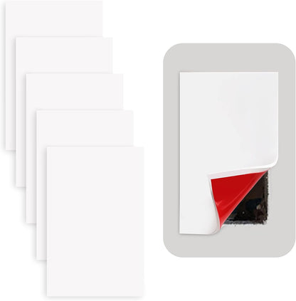 Rubber Bond Self-Adhesive Rubber Wall Outlet Cover Plate 5 Pack - Easy to Apply Peel & Stick