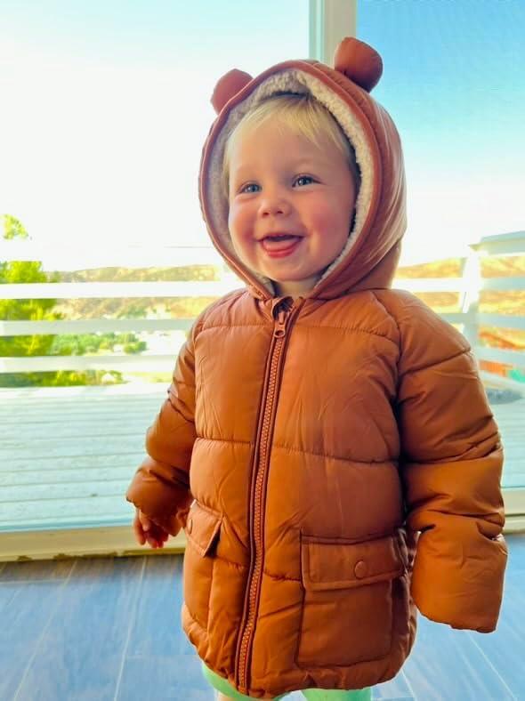 Rokka&Rolla Baby Boys' Water-Resistant Sherpa Fleece Lined Puffer Jacket Winter Coat for Newborn