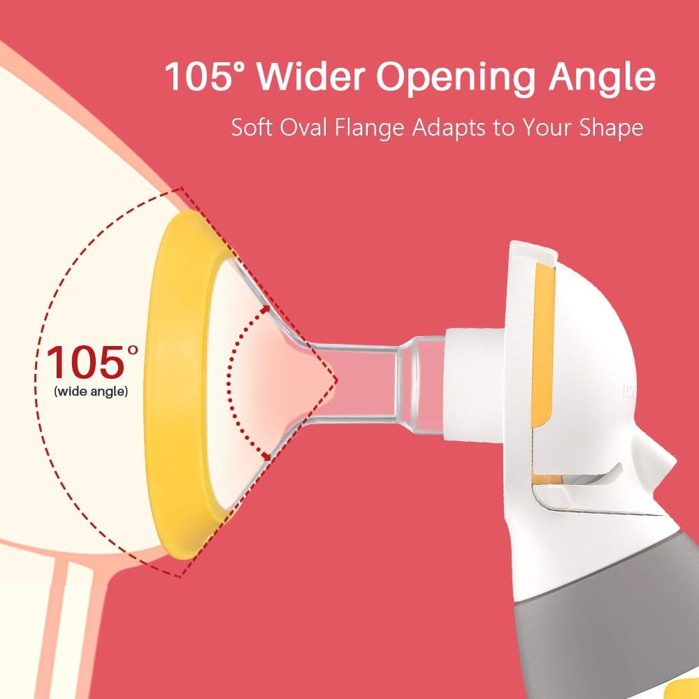 17mm Oval Flanges Shields Compatible with Medela Pumps, Replacement Parts for Pump in Style