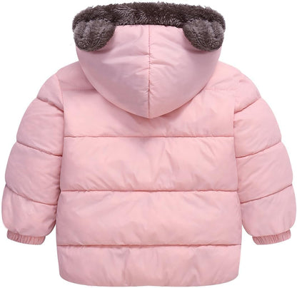 Fairy Baby Infant Baby Winter Coat Cute Teddy Bear Hooded Jacket Warm Fleece Outerwear Windproof