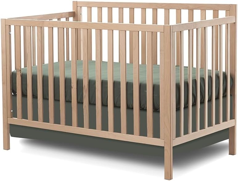 Sorelle Essex Euro 4-in-1 Convertible Crib & Changer – Nursery Furniture Set, Wooden Baby Crib with
