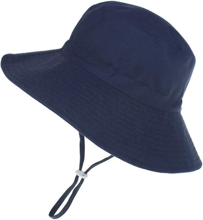 Baby Sun Hat Toddler Beach Swim Hats UPF 50+ Summer Bucket Hat Kids Infant Wide Brim Adjustable Sun