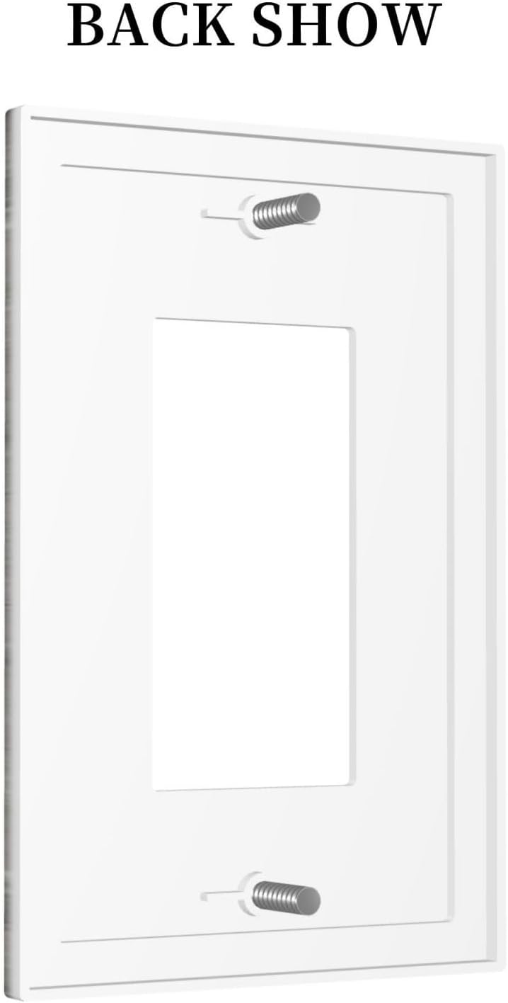 Decorative Outlet Covers Farmhouse Rustic Grey Barn Door Wood 1 Gang Single Rocker Light Switch