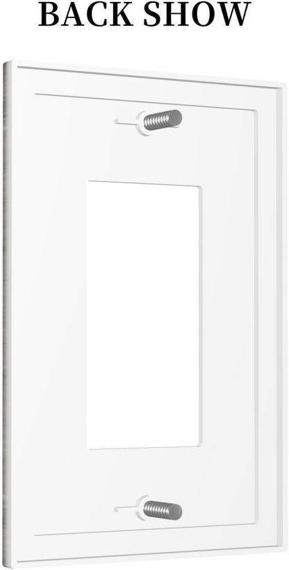 Decorative Outlet Covers Farmhouse Rustic Grey Barn Door Wood 1 Gang Single Rocker Light Switch
